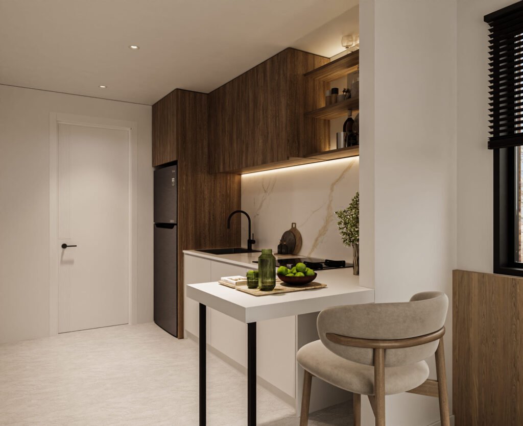 Integrated kitchenette, Block A&B, Quail Ridge